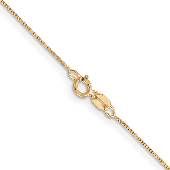 (0.6mm)10K and 14K Yellowgold Box Chain 16 - 20 inches