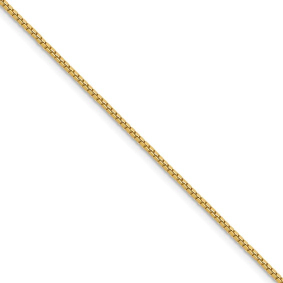 (0.6mm)10K and 14K Yellowgold Box Chain 16 - 20 inches