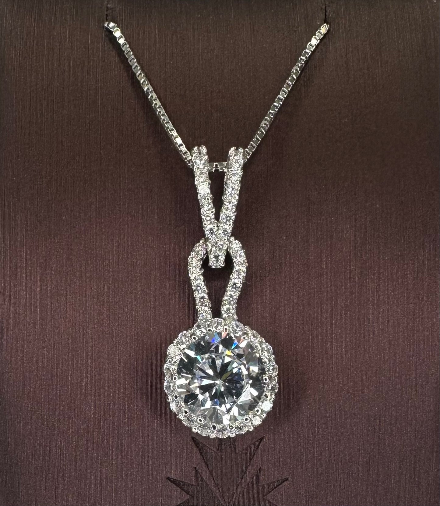Sterling silver Fancy Necklace with CZ