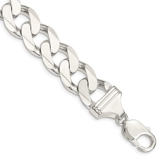 (9.5mm) Sterling Silver Curb Chain 20-30 inches
