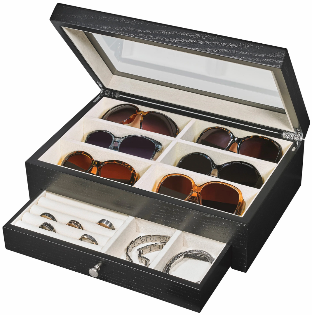 Wooden Sunglasses Jewellery Box
