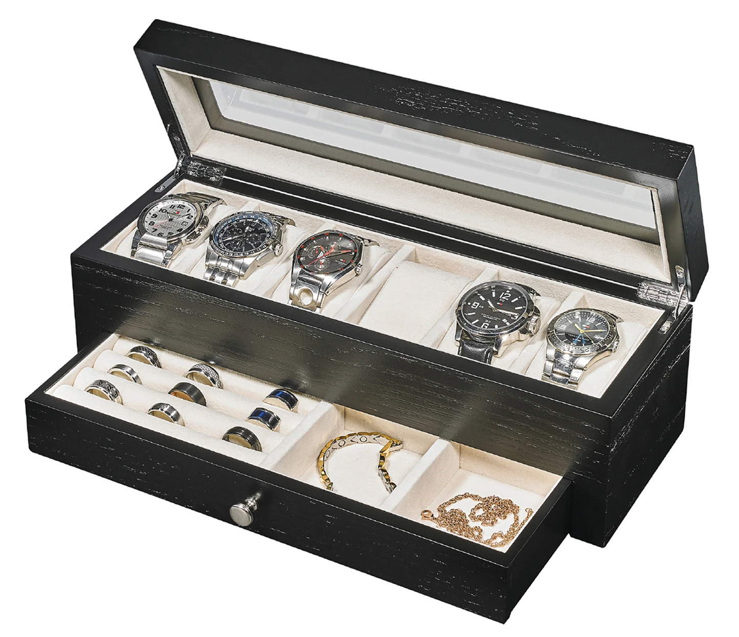 6 Slot watch and jewellery case