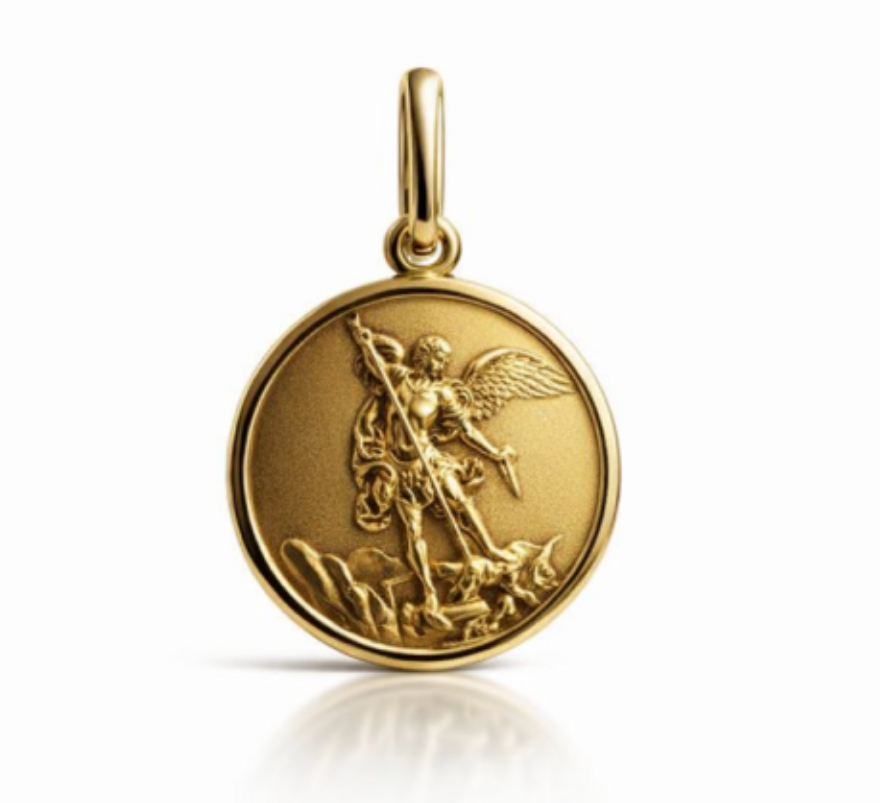 10k Yellow Gold 16mm St. Michael