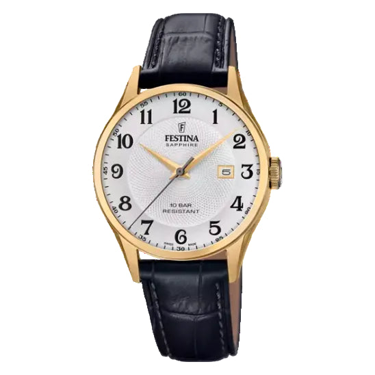 FESTINA SWISS MADE MEN'S LEATHER WATCH F20010/1