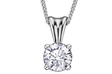 (0.15cttw) Whitegold Solitaire Necklace