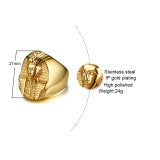 Stainless Steel Egyptian Pharaoh Ring