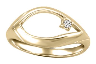 (0.04Cttw)10k Gold and Diamond Ring