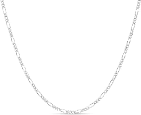 (3mm) Sterling Silver Figaro Chain 16-30 inches