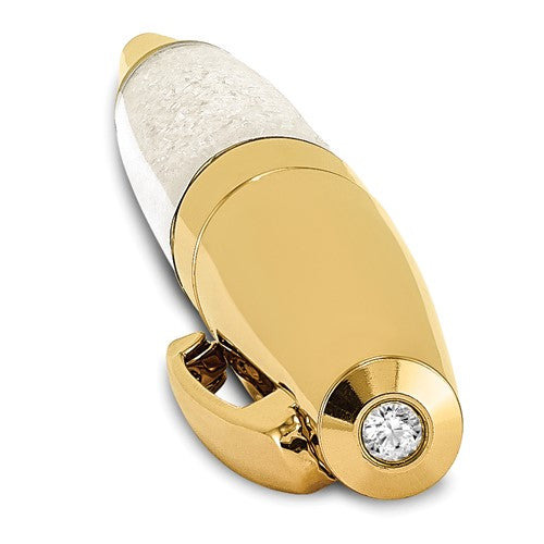 Gold Tone Plated Clear Crystal Filled Ballpoint Pen
