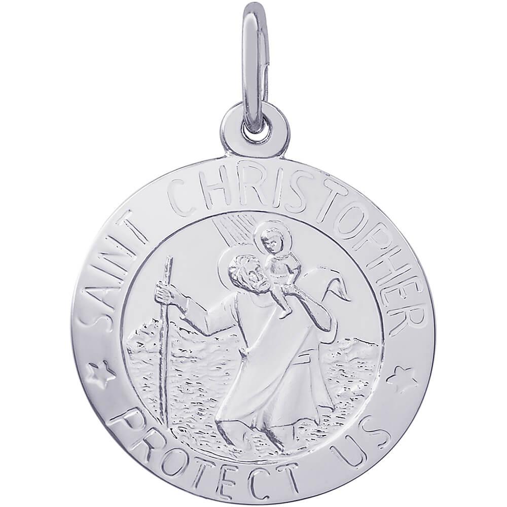 Rembrandt Charms Saint Christopher Disc Charm