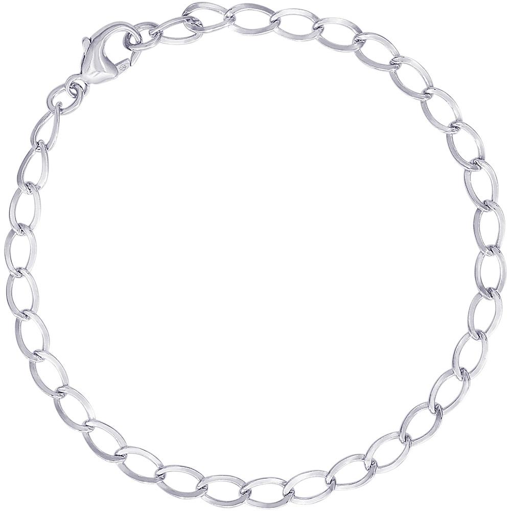 Rembrandt Charms Elongated Oval Link Classic Bracelet