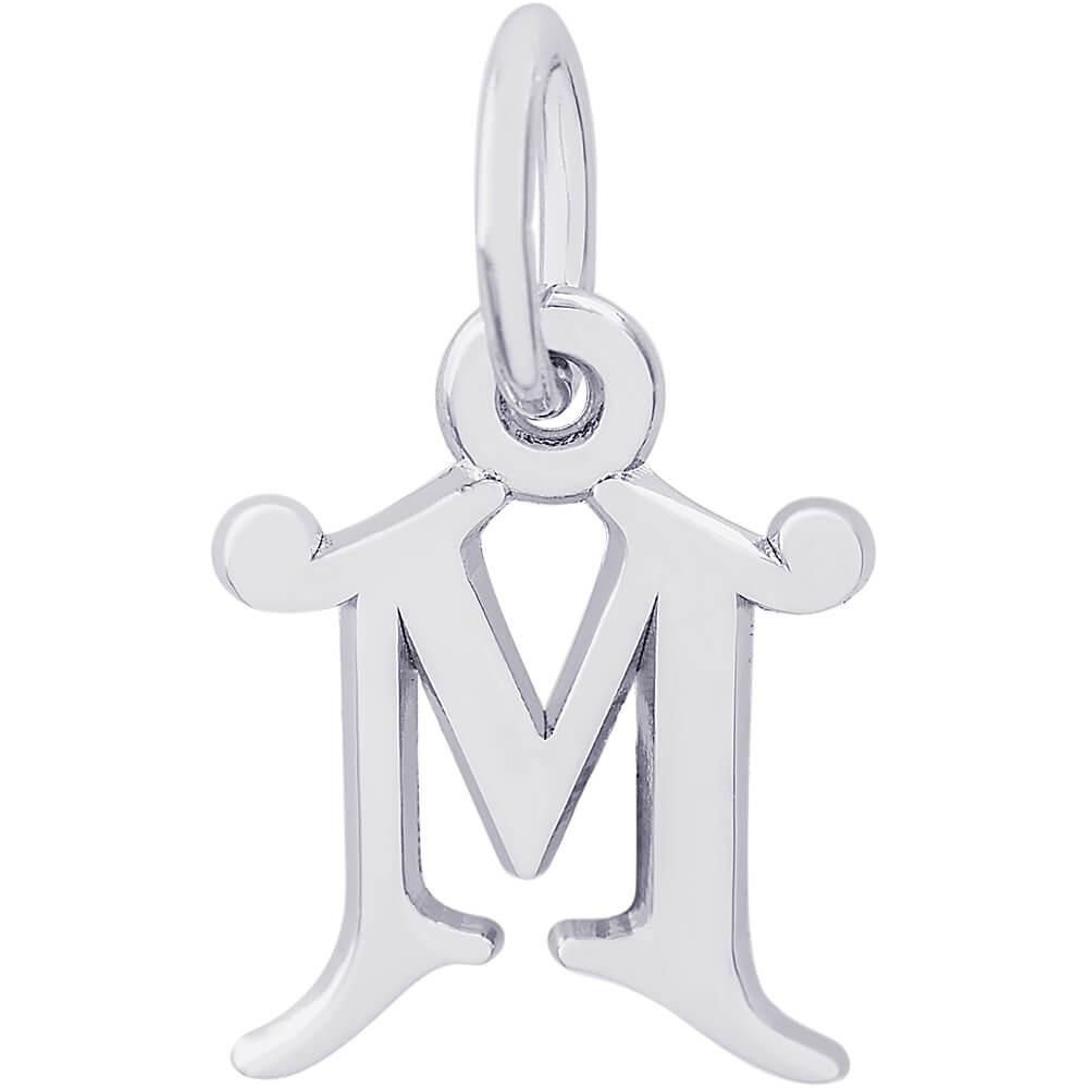 Rembrandt Charms Sterling Silver Initial M Charm