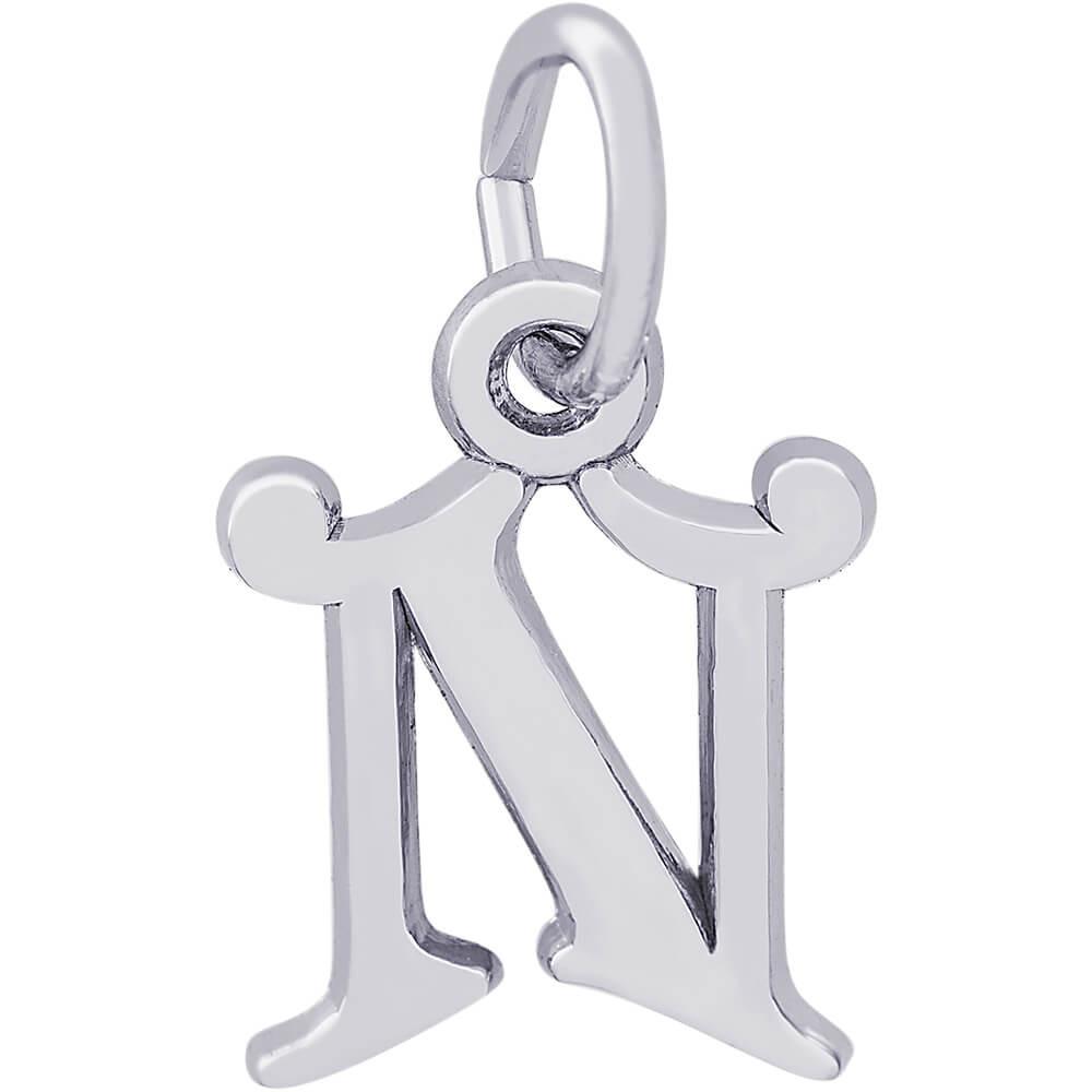 Rembrandt Charms Sterling Silver Initial N Charm