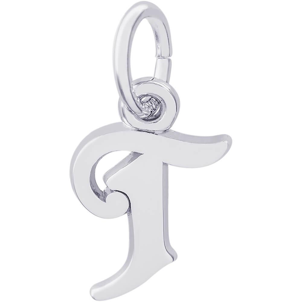 Rembrandt Charms Sterling Silver Initial T Charm