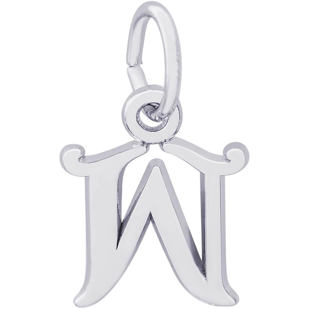 Rembrandt Charms Sterling Silver Initial W charm