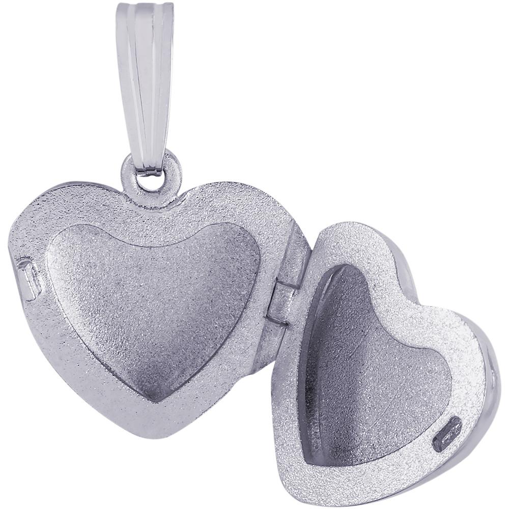 Rembrandt Charm Heart Locket with Flower Design