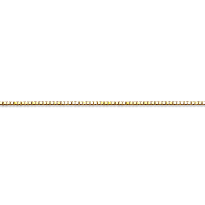 (0.6mm)10K and 14K Yellowgold Box Chain 16 - 20 inches