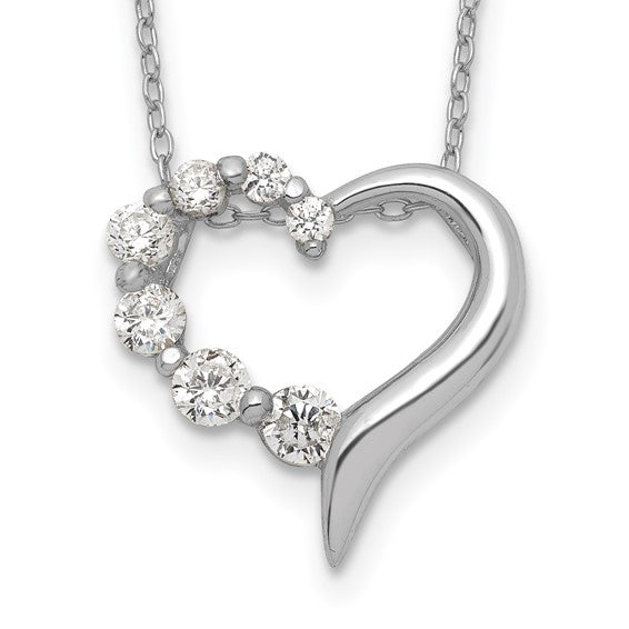 Sterling Silver Heart-Journey Necklace