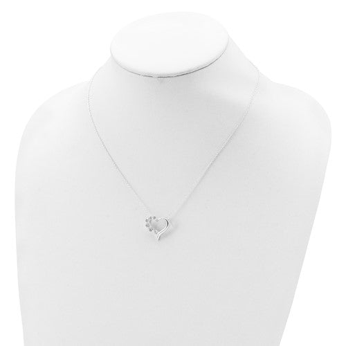 Sterling Silver Heart-Journey Necklace