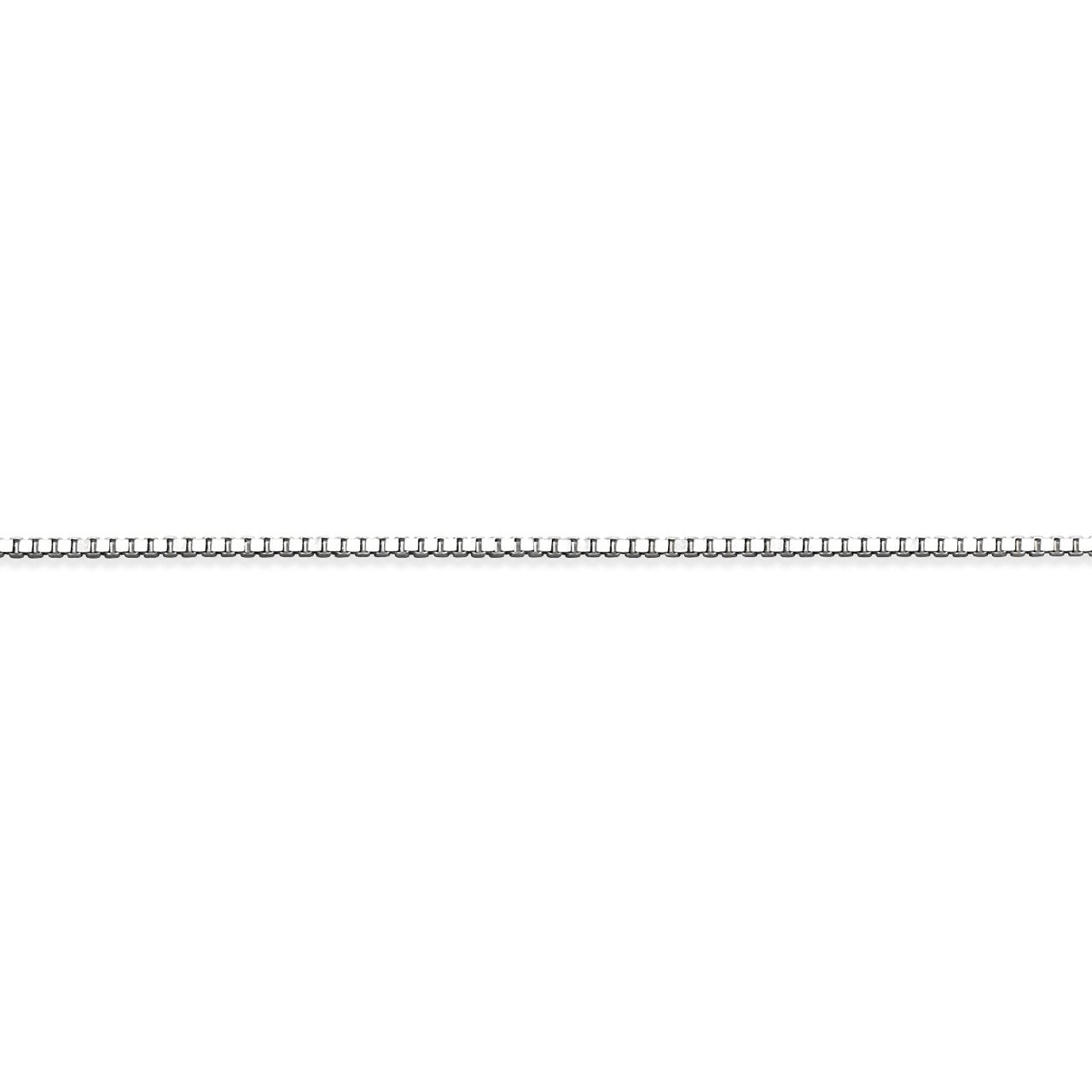 (1.3mm) 10K Whitegold Box Chain 16-20 Inches