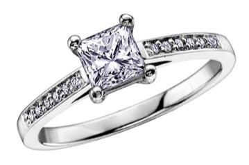 (0.46cttw) 18K White Gold Palladium Ring