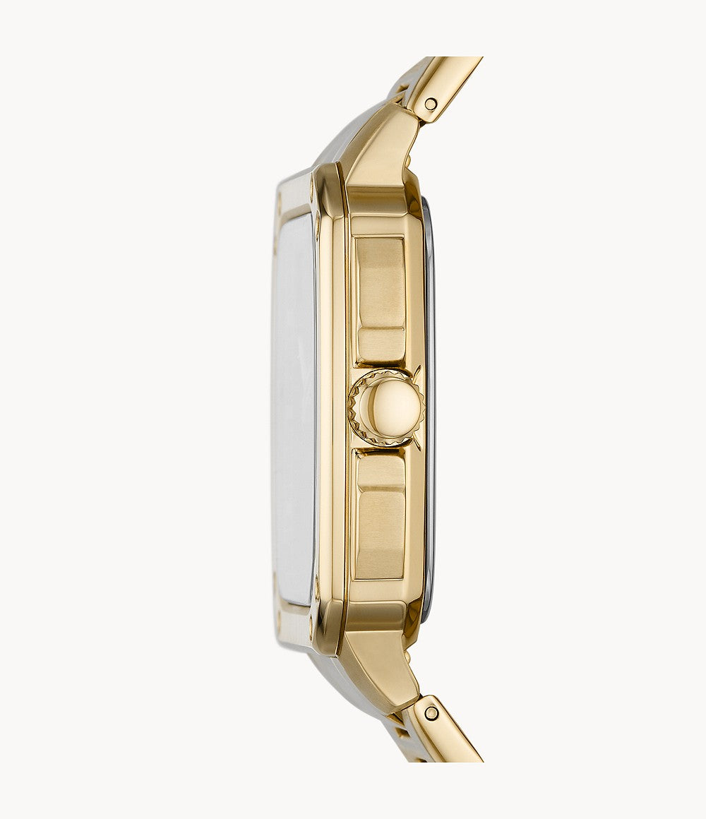 Fossil Inscription Automatic Gold-Tone Stainless Steel Watch BQ2573
