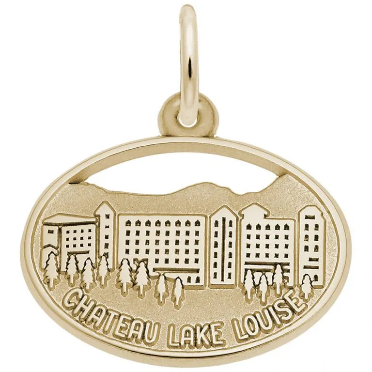 Chateau Lake Louise Oval Disc Charm