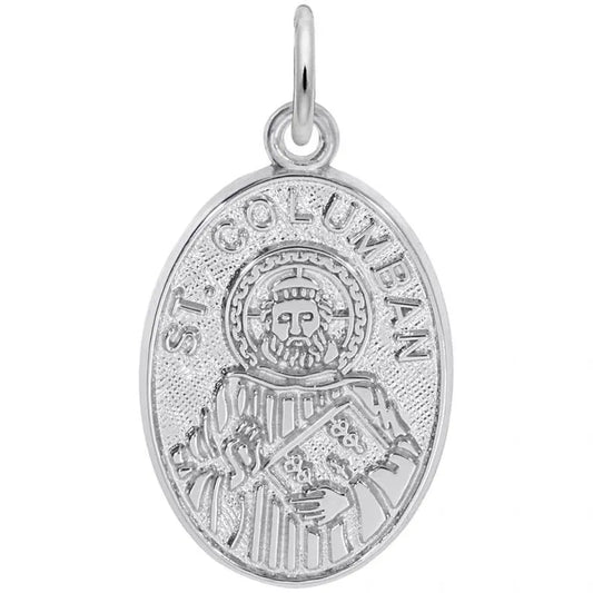 Rembrandt Charms Sterling Silver Saint Columban Charm