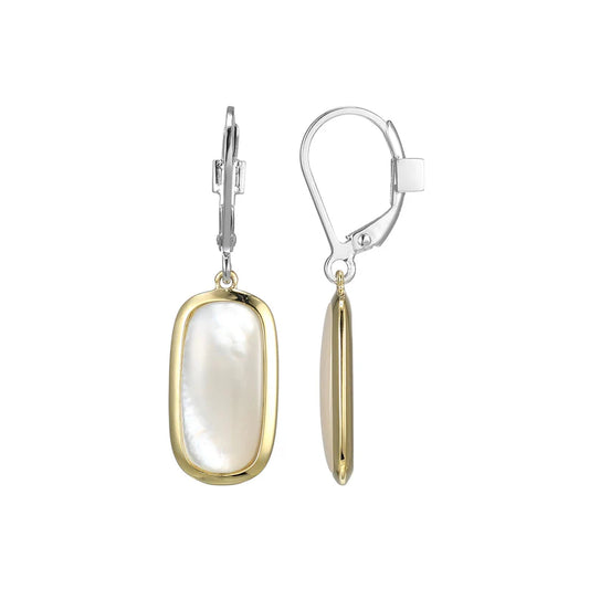 Elle Sterling Silver Allure Mother of Pearl Earring