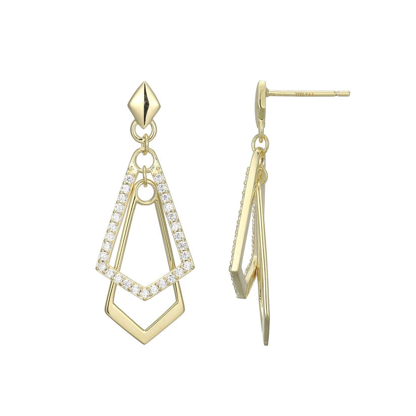 Elle Sterling Silver stunning Art Deco Earring