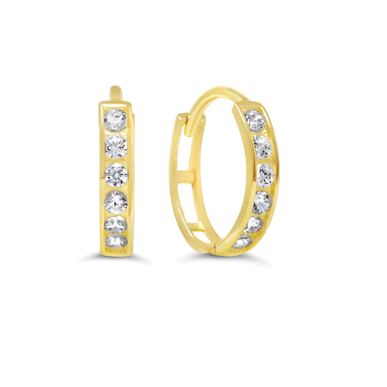 (11mm) Yellowgold Cz Huggies
