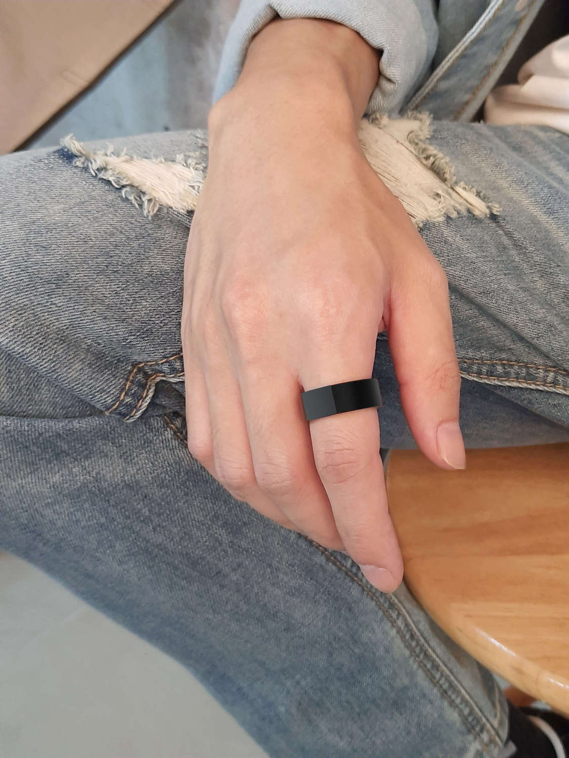 8mm Comfort Fit Black Tungsten Carbide Signet Ring