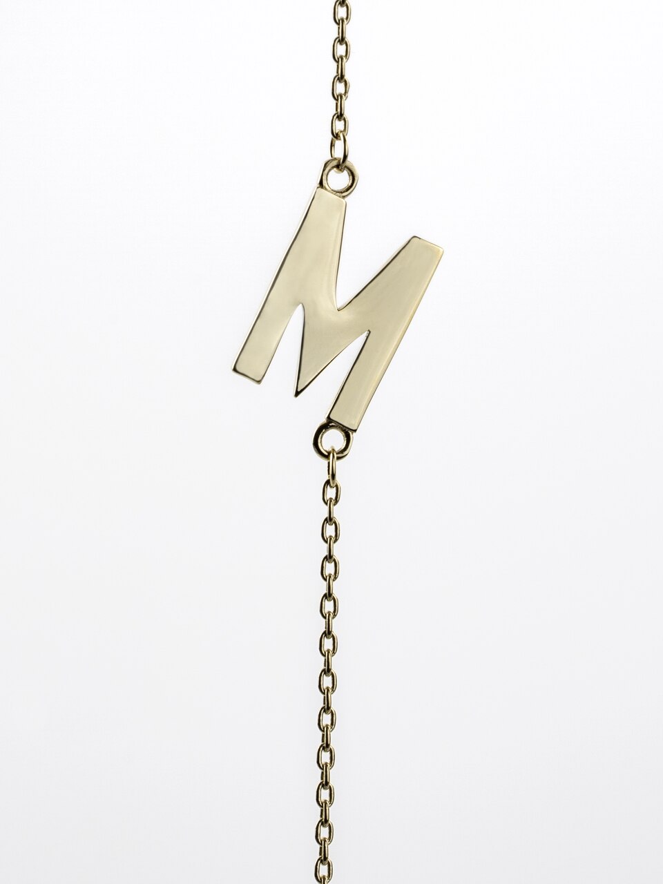 Yellow Gold Initial Necklace