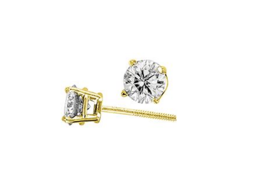 (.15cttw) Round Lab Grown Solitaire Diamond Studs