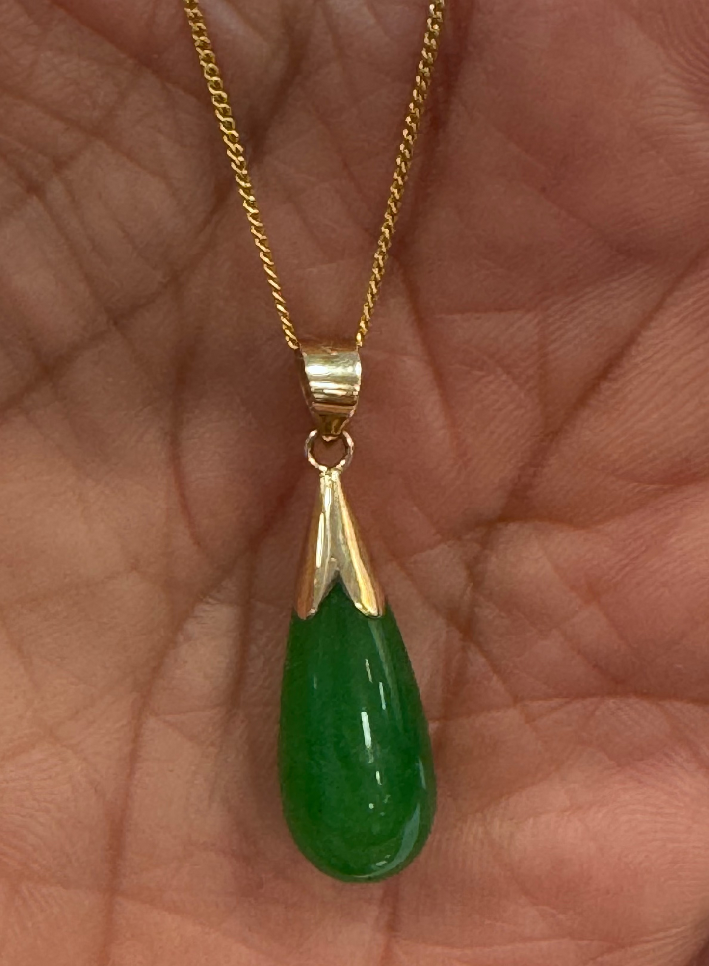 Teardrop Jade Necklace