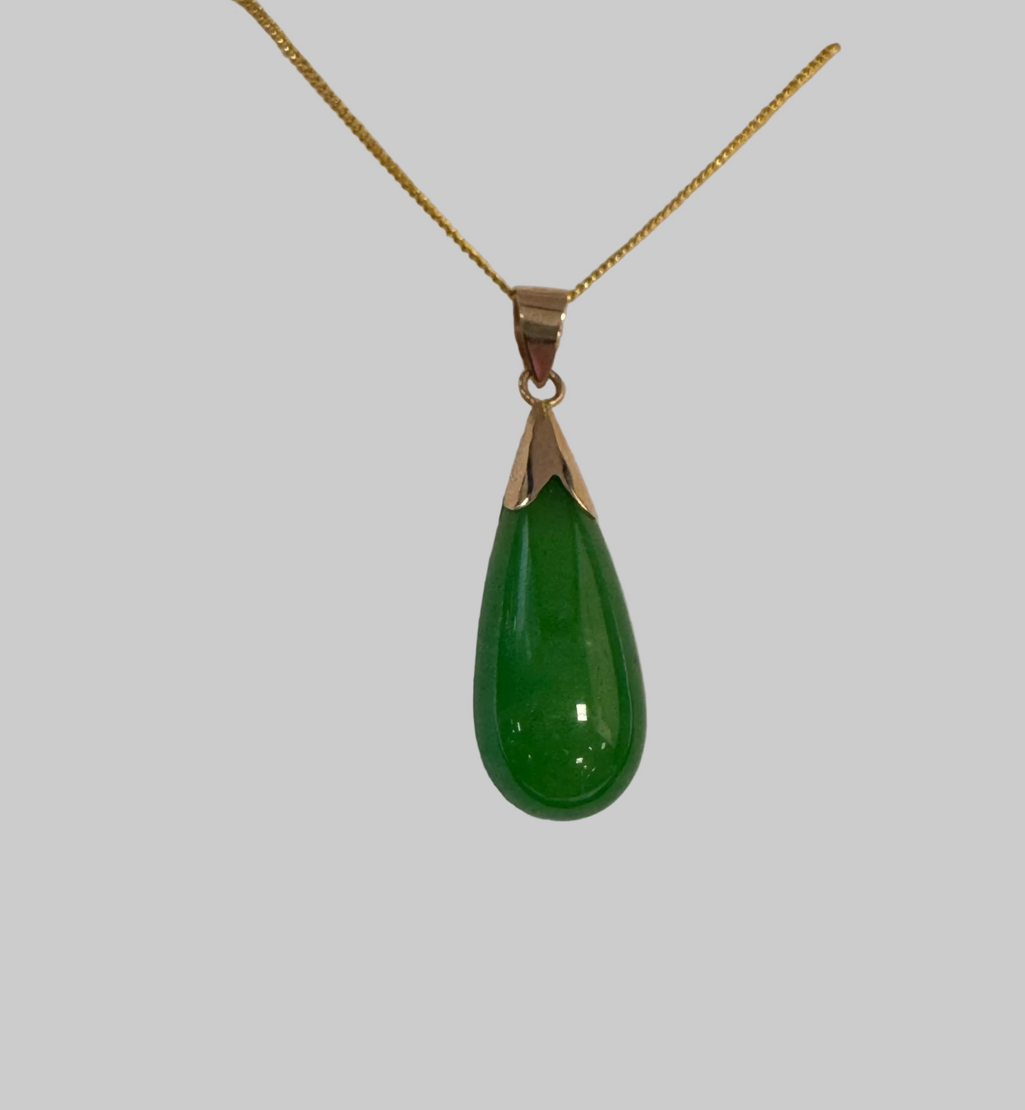 Teardrop Jade Necklace