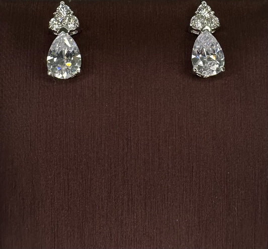 Sterling Silver Fancy Drop Earring
