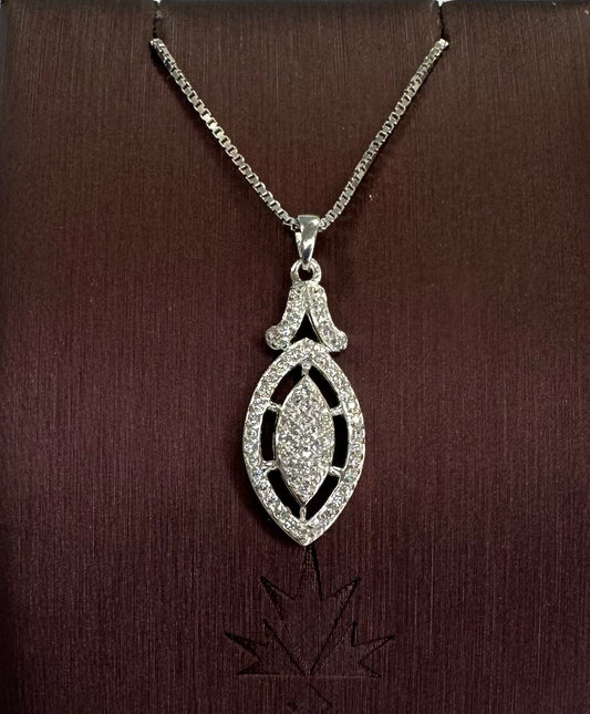 Sterling silver Fancy Necklace CZ