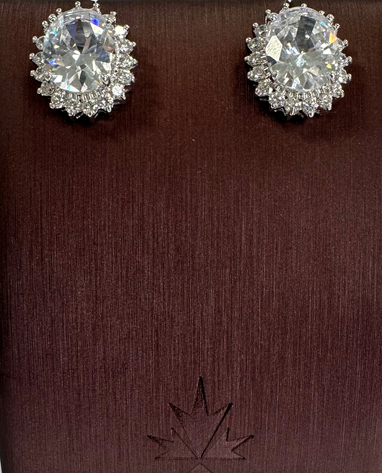 Sterling Silver Oval Stud
