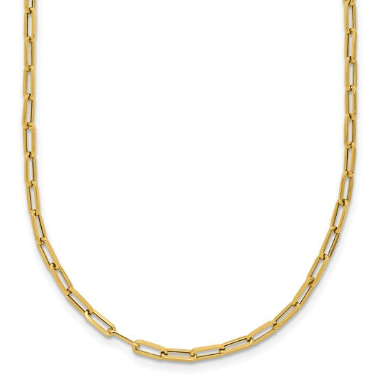Yellowgold Paperclip Necklace