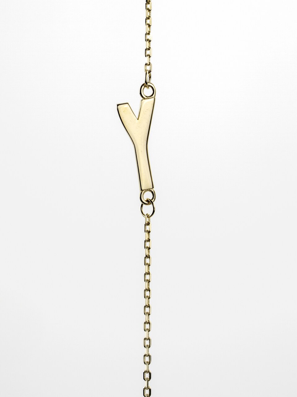 Yellow Gold Initial Necklace