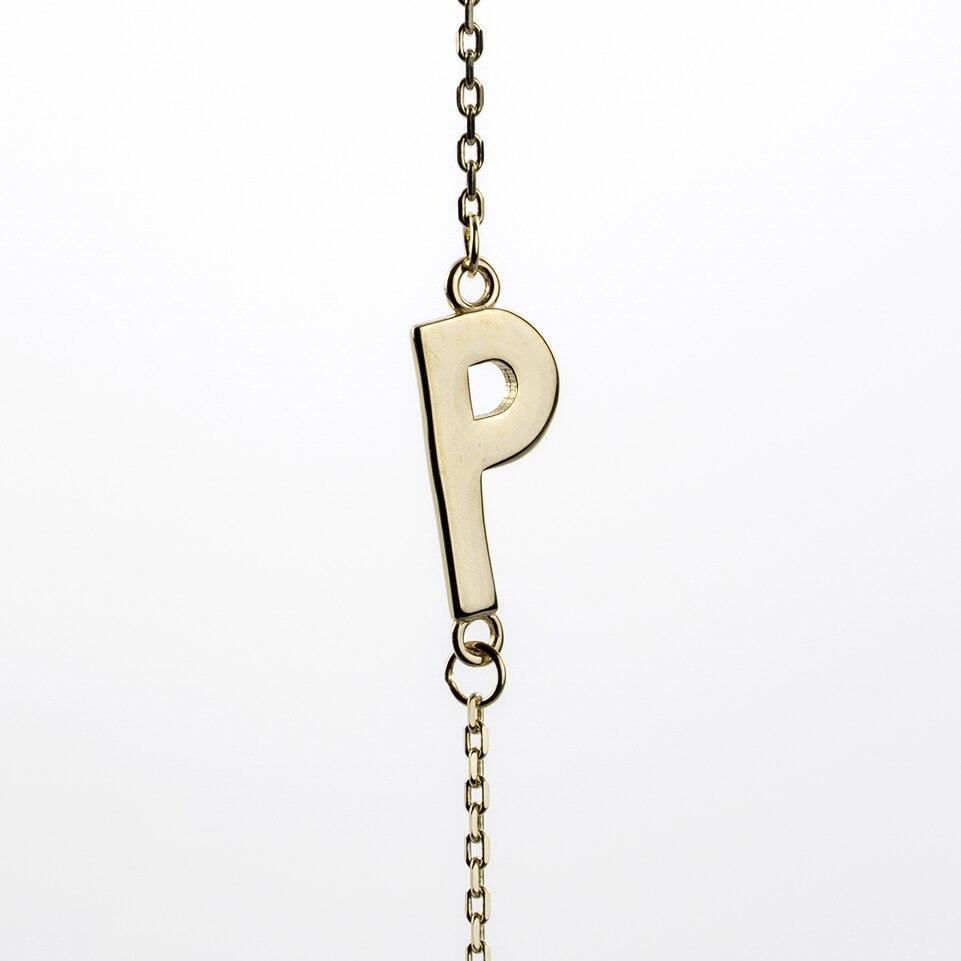 Yellow Gold Initial Necklace