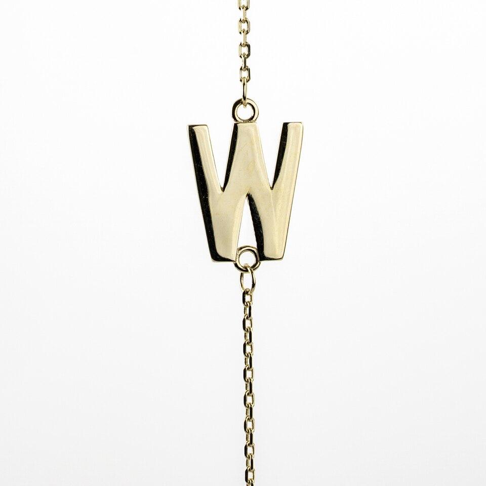 Yellow Gold Initial Necklace