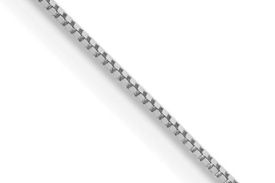 (Rhd-1.5mm) Sterling Silver Box Chain 16-30 inches