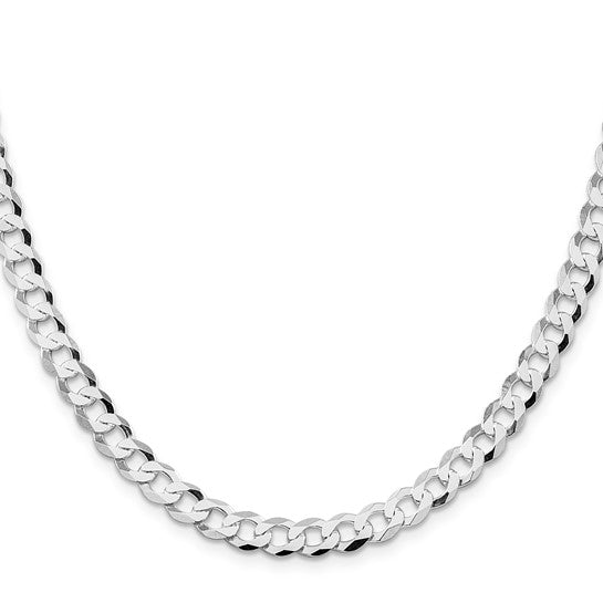 (6.7mm) Sterling Silver Curb Chain 18-30 inches