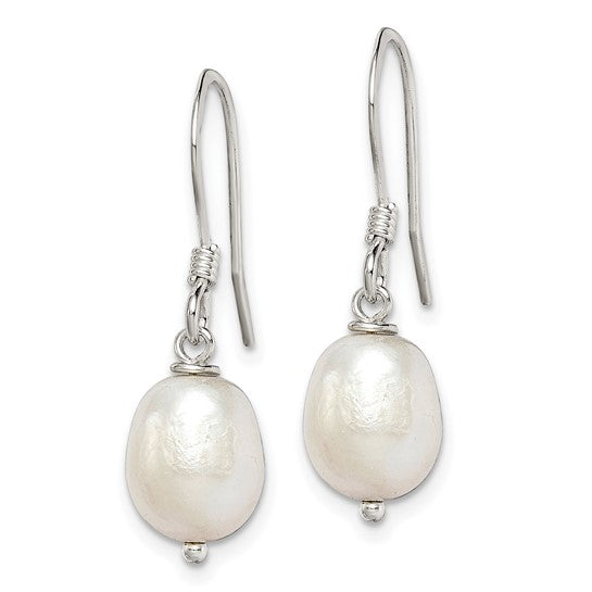 Sterling Silver Fresh Water Pearl Dangling Earrings