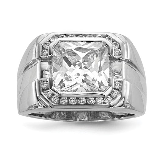 Men's Sterling Silver Cubic Zirconia Ring