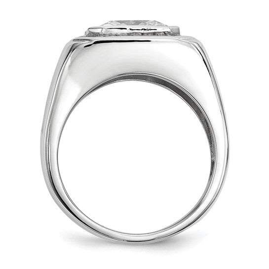 Men's Sterling Silver Cubic Zirconia Ring