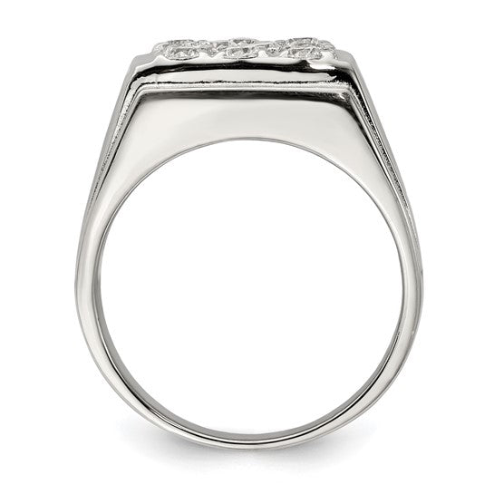 Men's Sterling Silver Cubic Zirconia Ring