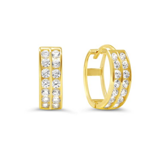 (11mm) Yellowgold Cz Huggies